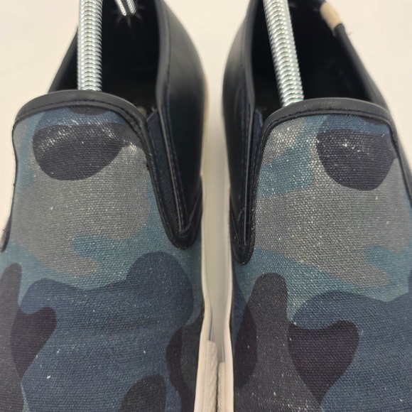 COACH CITYSOLE SKATE SLIP ON SNEAKERS MENS SIZE 10 D BLUE CAMO LEATHER CANVAS - Picture 2 of 14